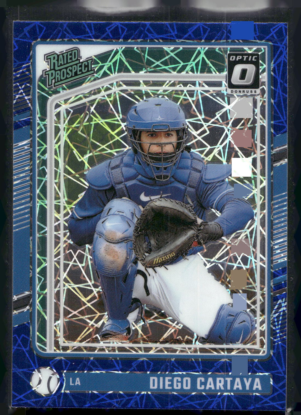 2024 Donruss #172 Diego Cartaya Optic Blue Velocity Prizms