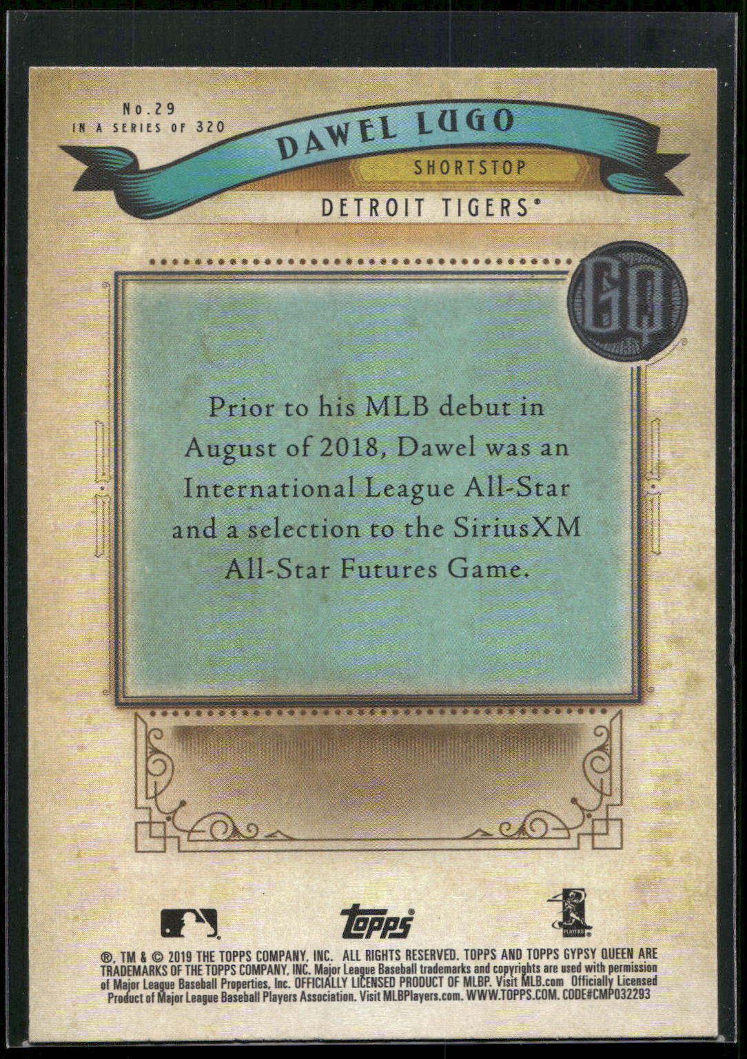 2019 Topps Gypsy Queen #29 Dawel Lugo