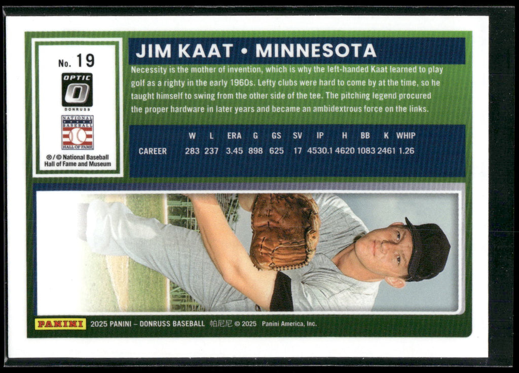 2025 Donruss #19 Jim Kaat Optic