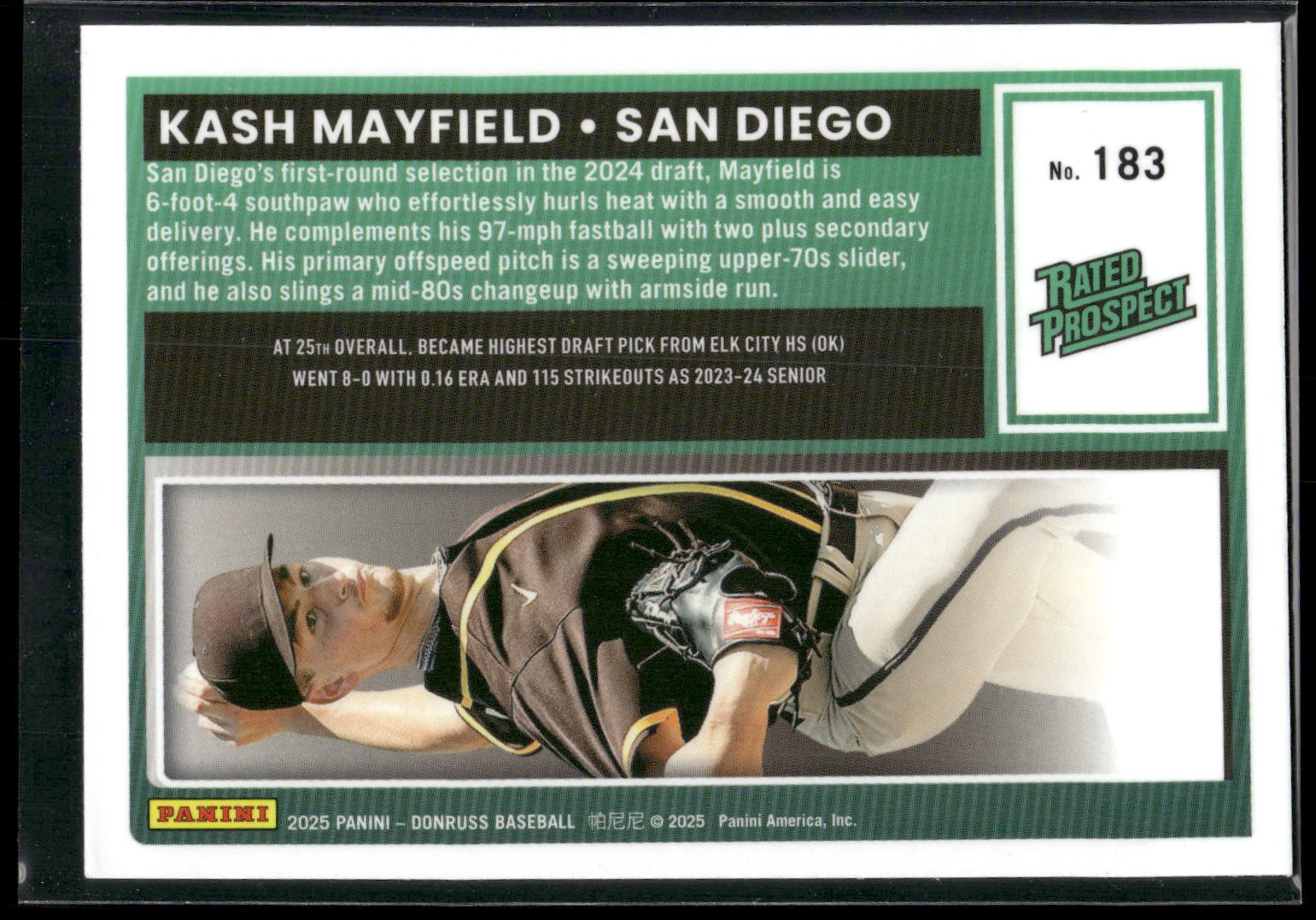 2025 Donruss #183 Kash Mayfield Optic