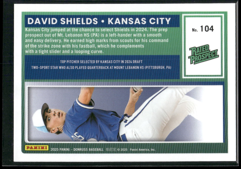 2025 Donruss #104 David Shields Optic