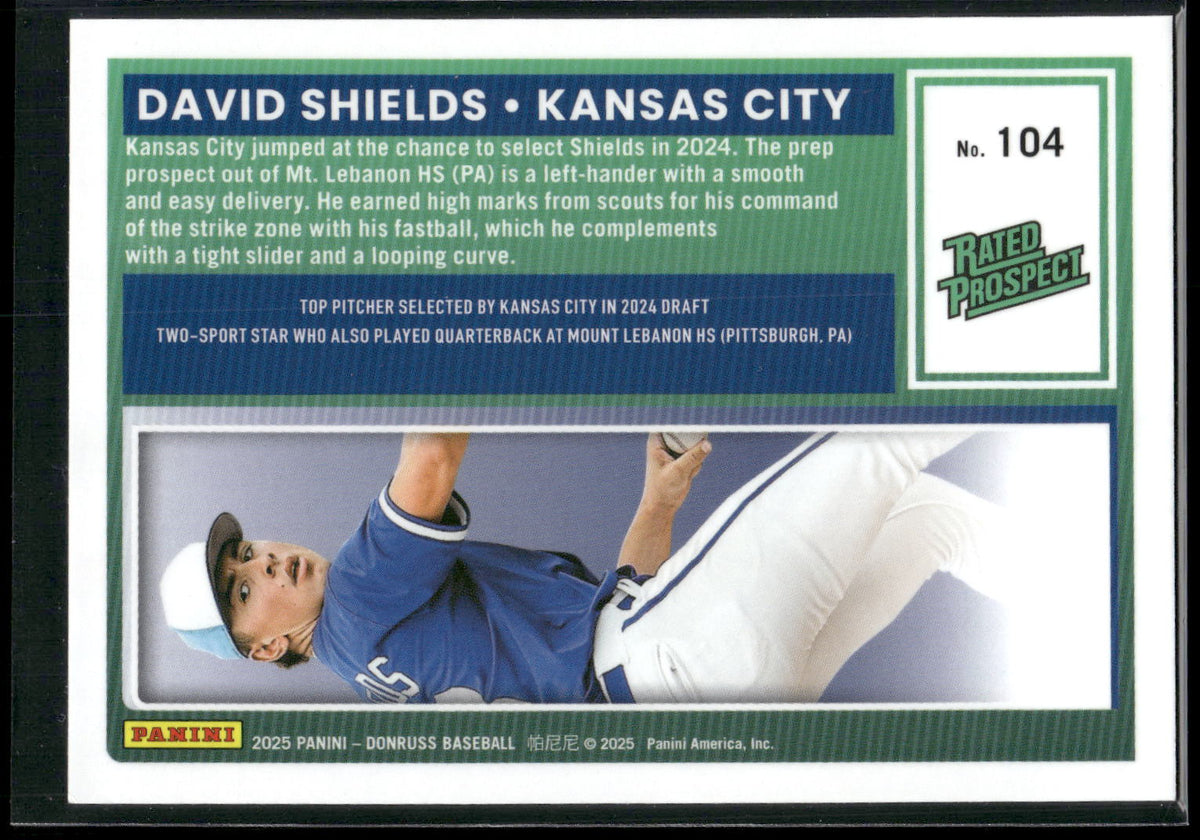2025 Donruss #104 David Shields Optic