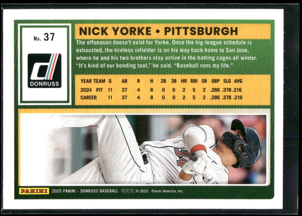 2025 Donruss #37 Nick Yorke Optic