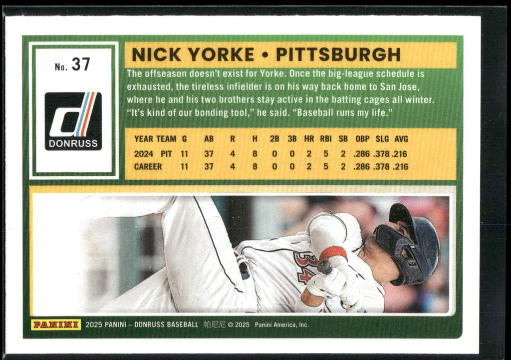 2025 Donruss #37 Nick Yorke Optic