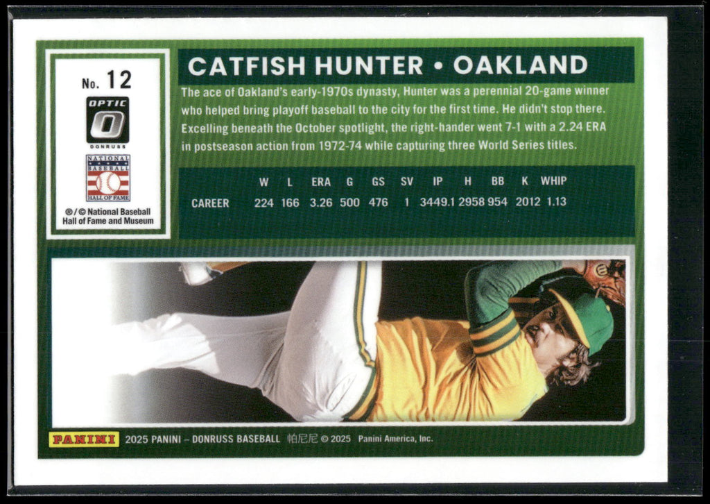 2025 Donruss #12 Catfish Hunter Optic