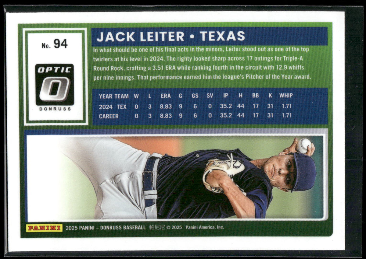 2025 Donruss #94 Jack Leiter Optic