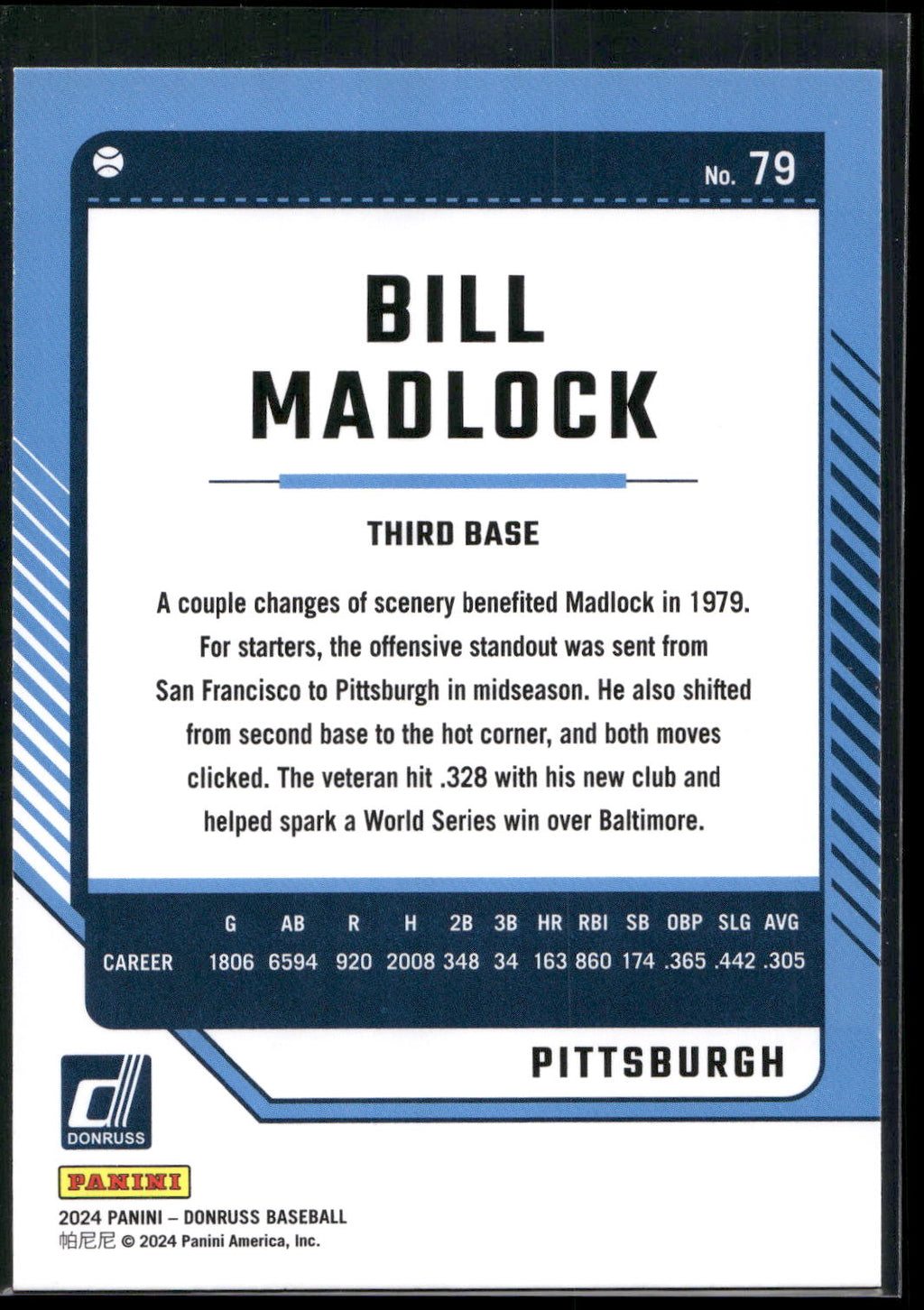 2024 Donruss #79 Bill Madlock