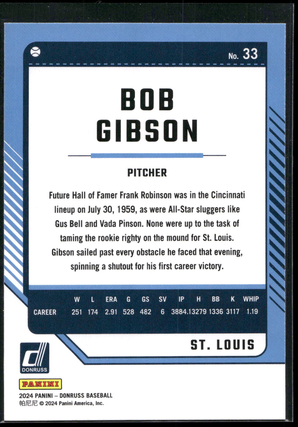 2024 Donruss #33 Bob Gibson