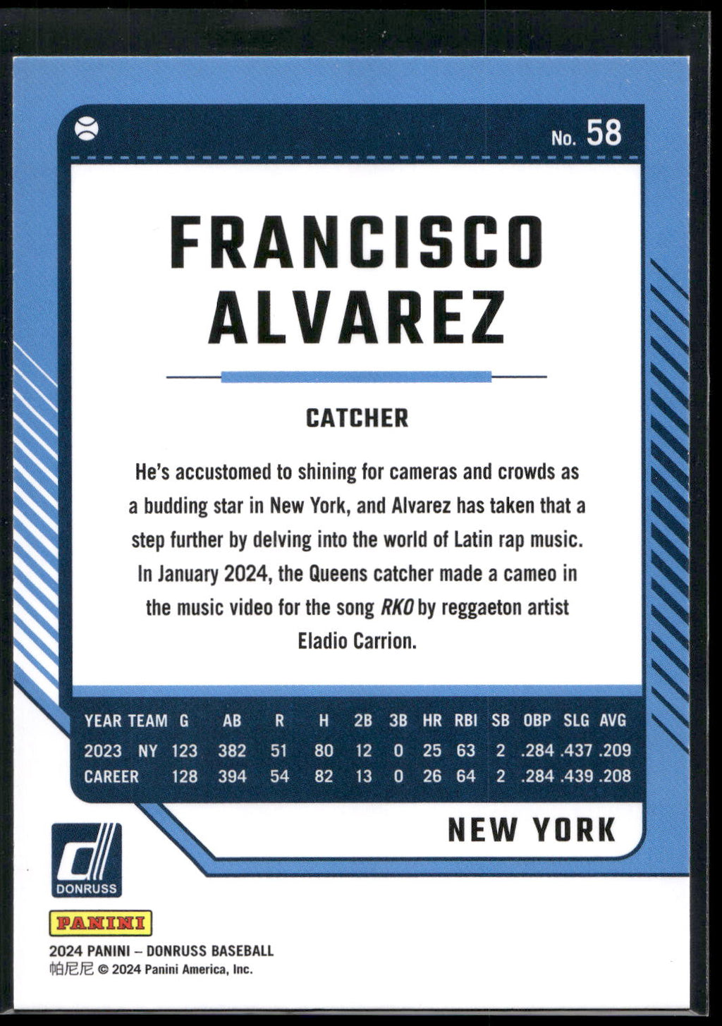 2024 Donruss #58 Francisco Alvarez