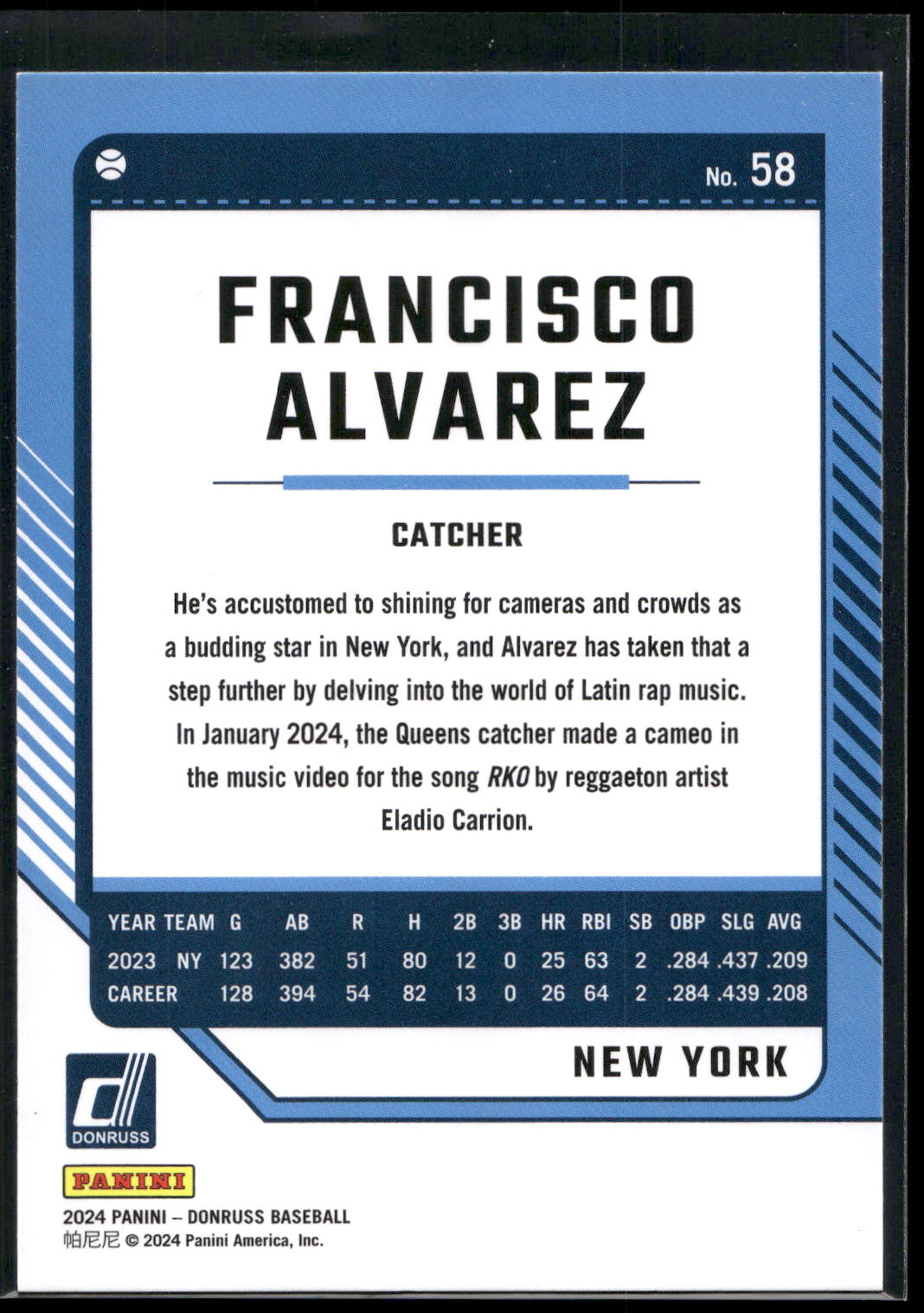 2024 Donruss #58 Francisco Alvarez