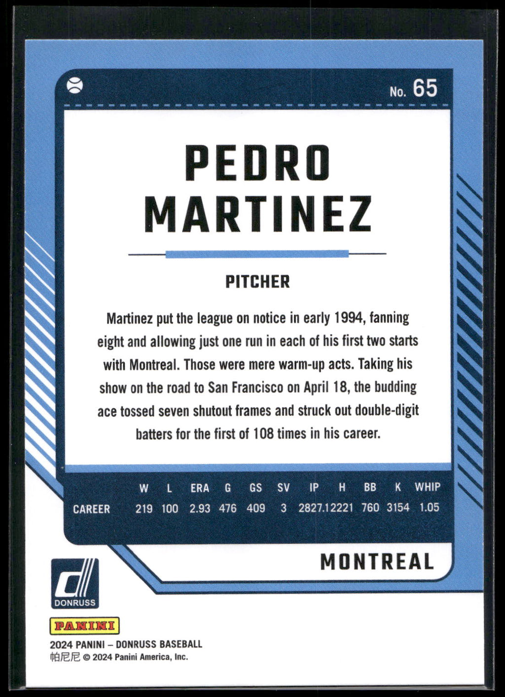 2024 Donruss #65 Pedro Martinez