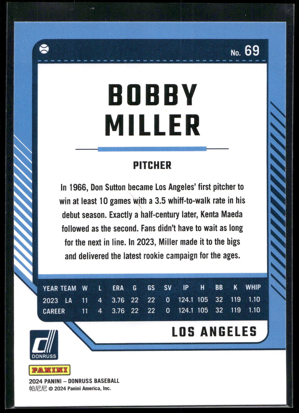 2024 Donruss #69 Bobby Miller