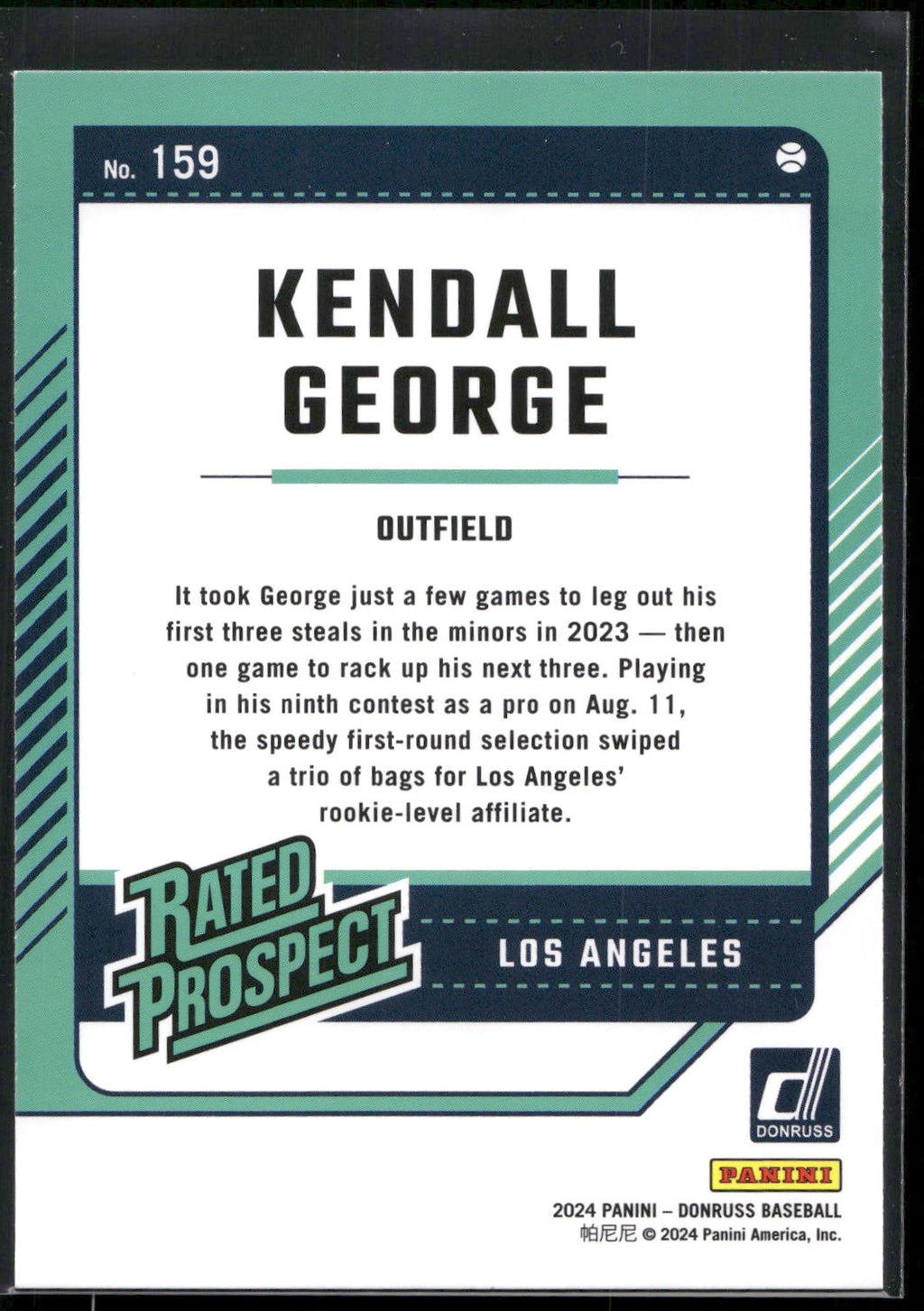 2024 Donruss #159 Kendall George