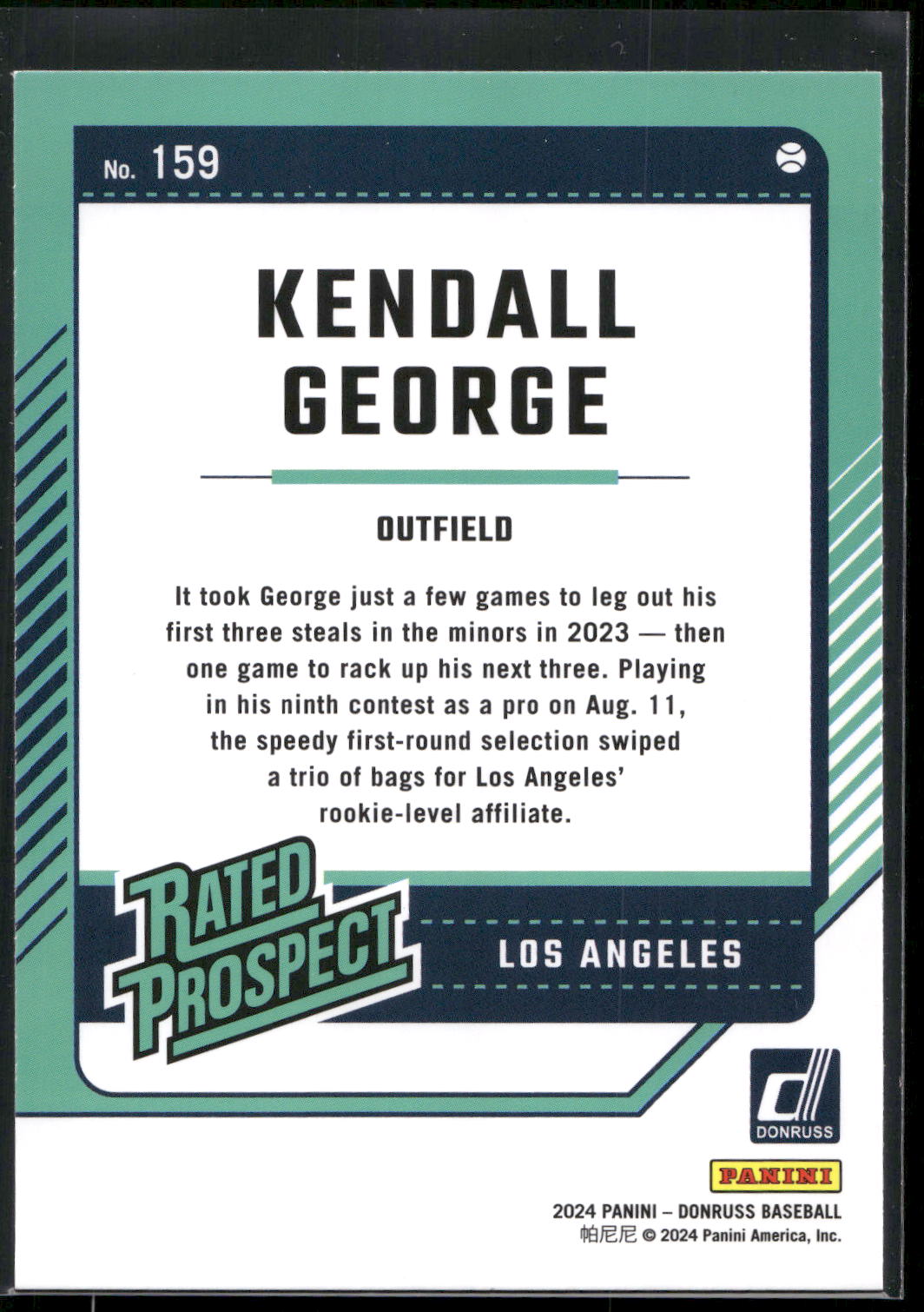 2024 Donruss #159 Kendall George