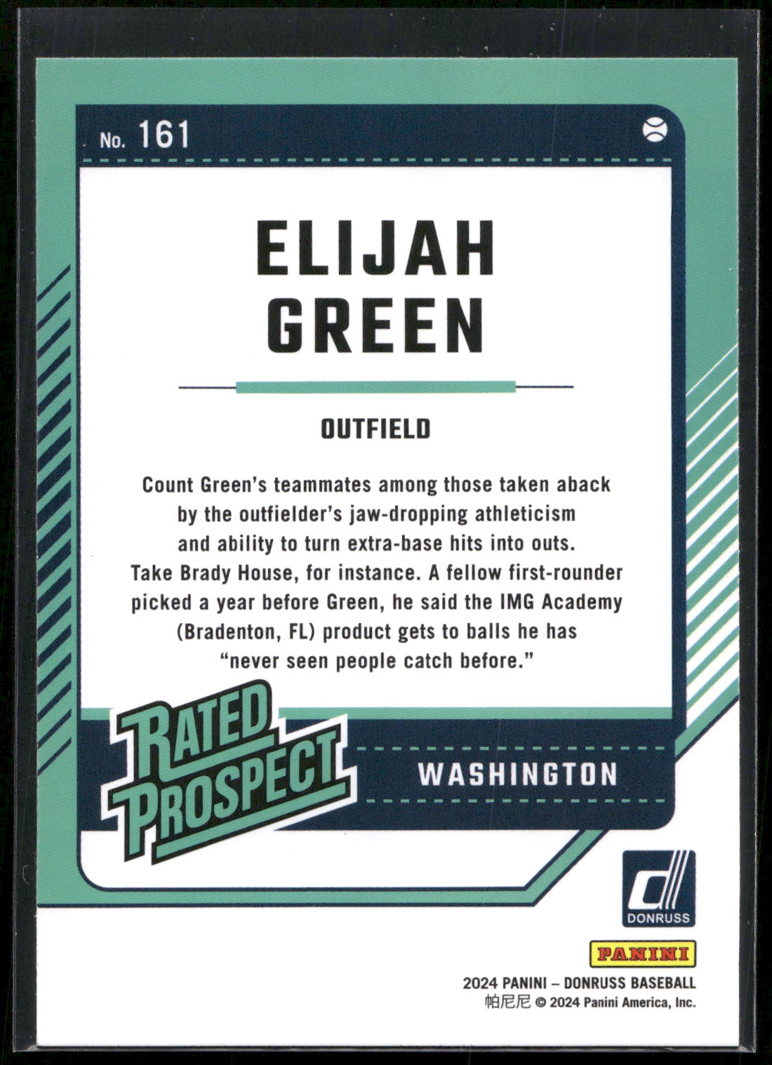 2024 Donruss #161 Elijah Green