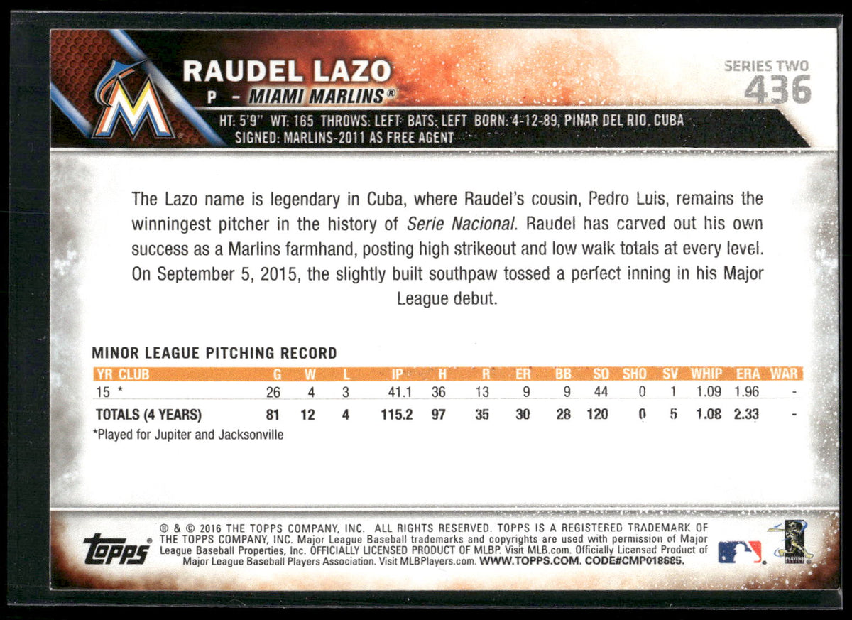 2016 Topps #436 Raudel Lazo