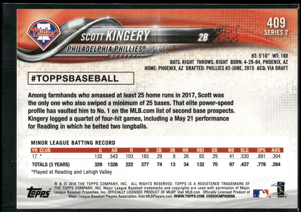 2018 Topps #409 Scott Kingery