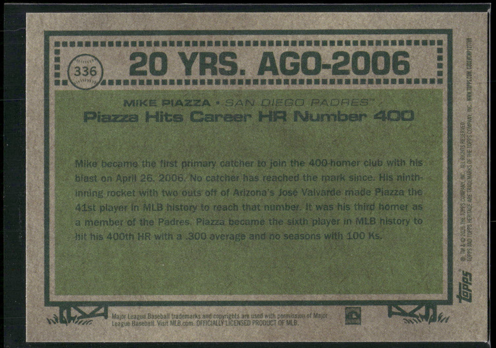 2026 Topps Heritage #336 Mike Piazza