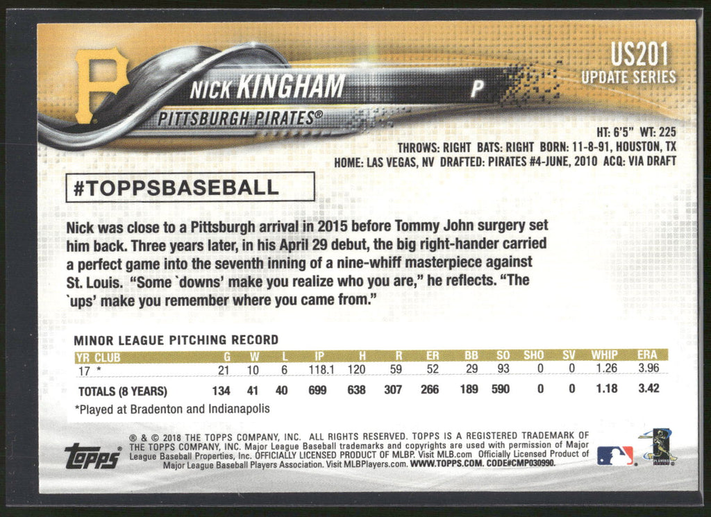 2018 Topps Update #US201 Nick Kingham