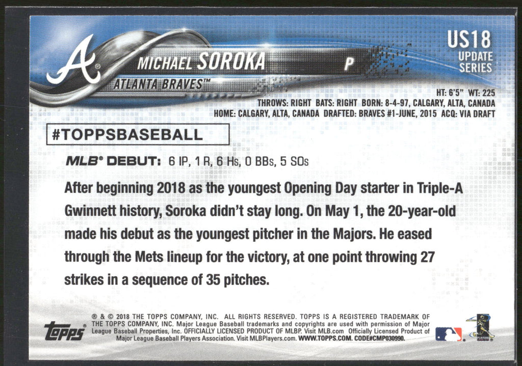2018 Topps Update #US18 Michael Soroka