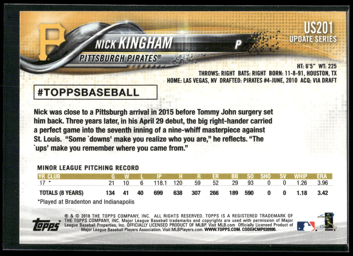 2018 Topps Update #US201 Nick Kingham