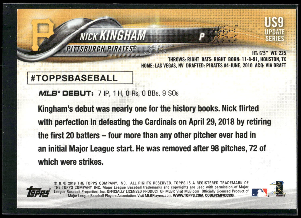 2018 Topps Update #US9 Nick Kingham