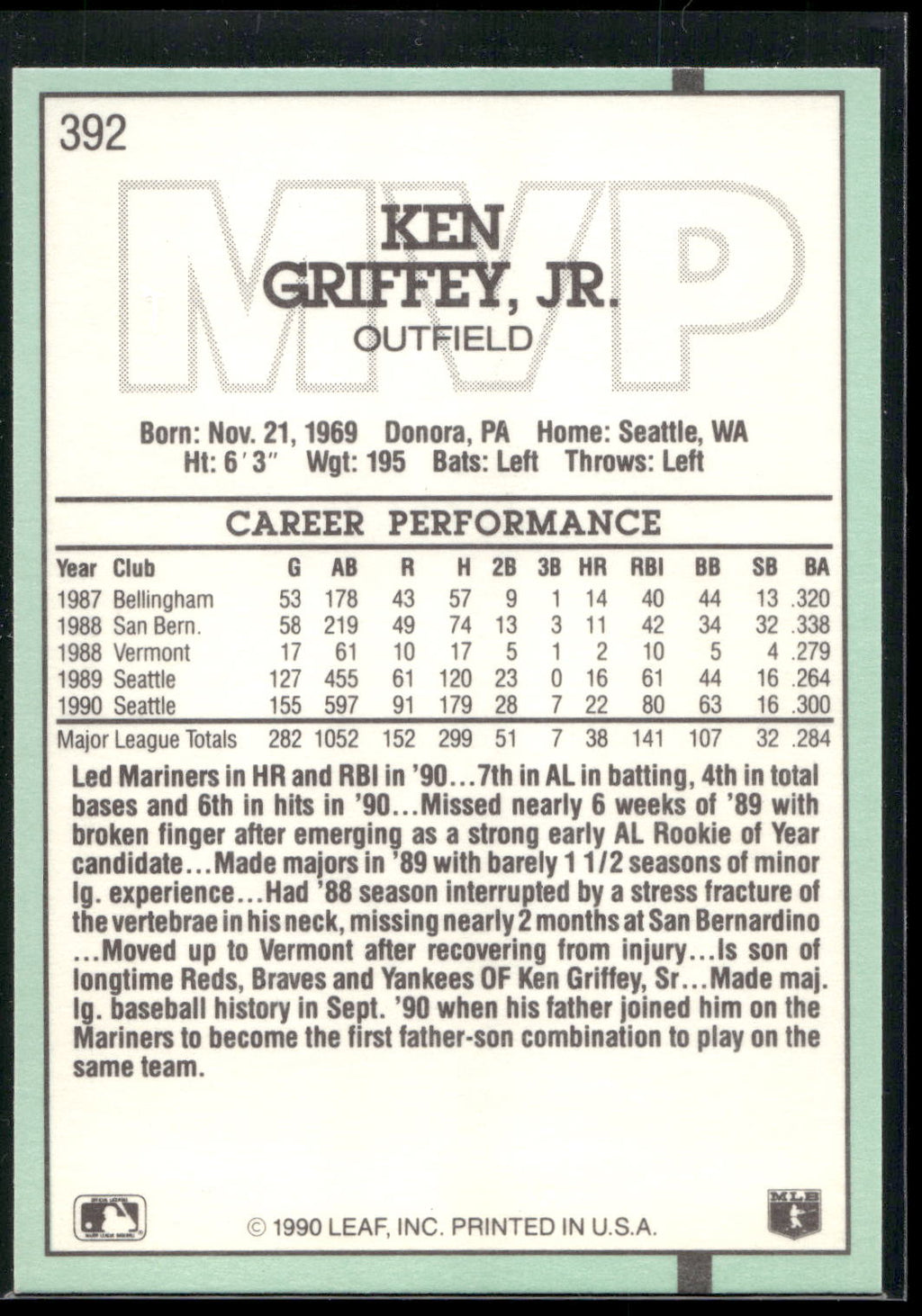 1991 Donruss #392 Ken Griffey Jr.