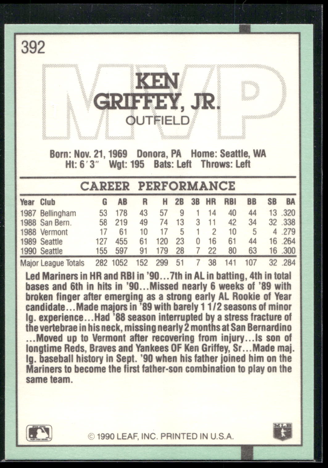 1991 Donruss #392 Ken Griffey Jr.
