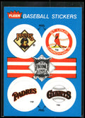 1989 Fleer #NNO Pirates / Cardinals / San Diego Padres / Giants Team Stickers