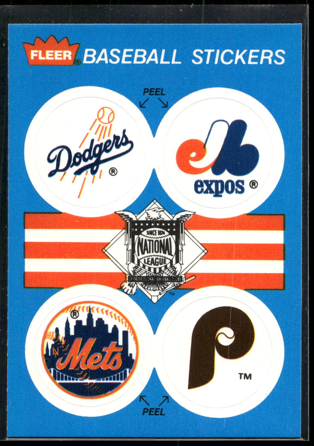 1989 Fleer #NNO Dodgers / Expos / Mets / Philadelphia Phillies Team Stickers