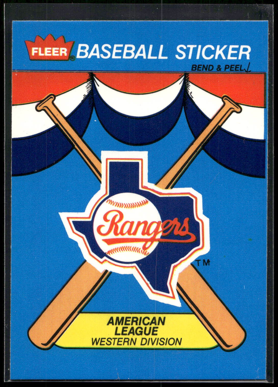 1989 Fleer #NNO Texas Rangers Team Stickers