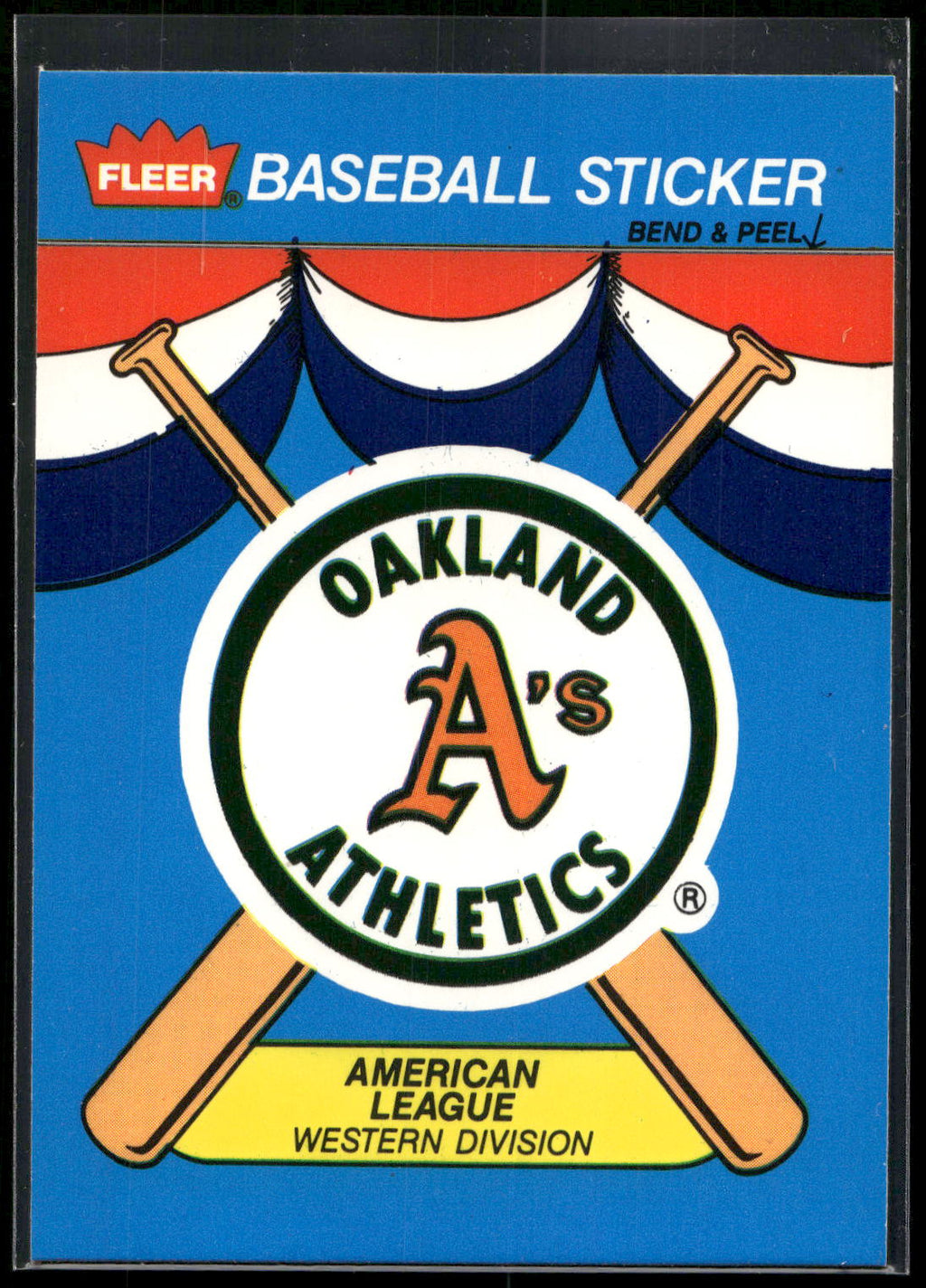 1989 Fleer #NNO Oakland Athletics Team Stickers