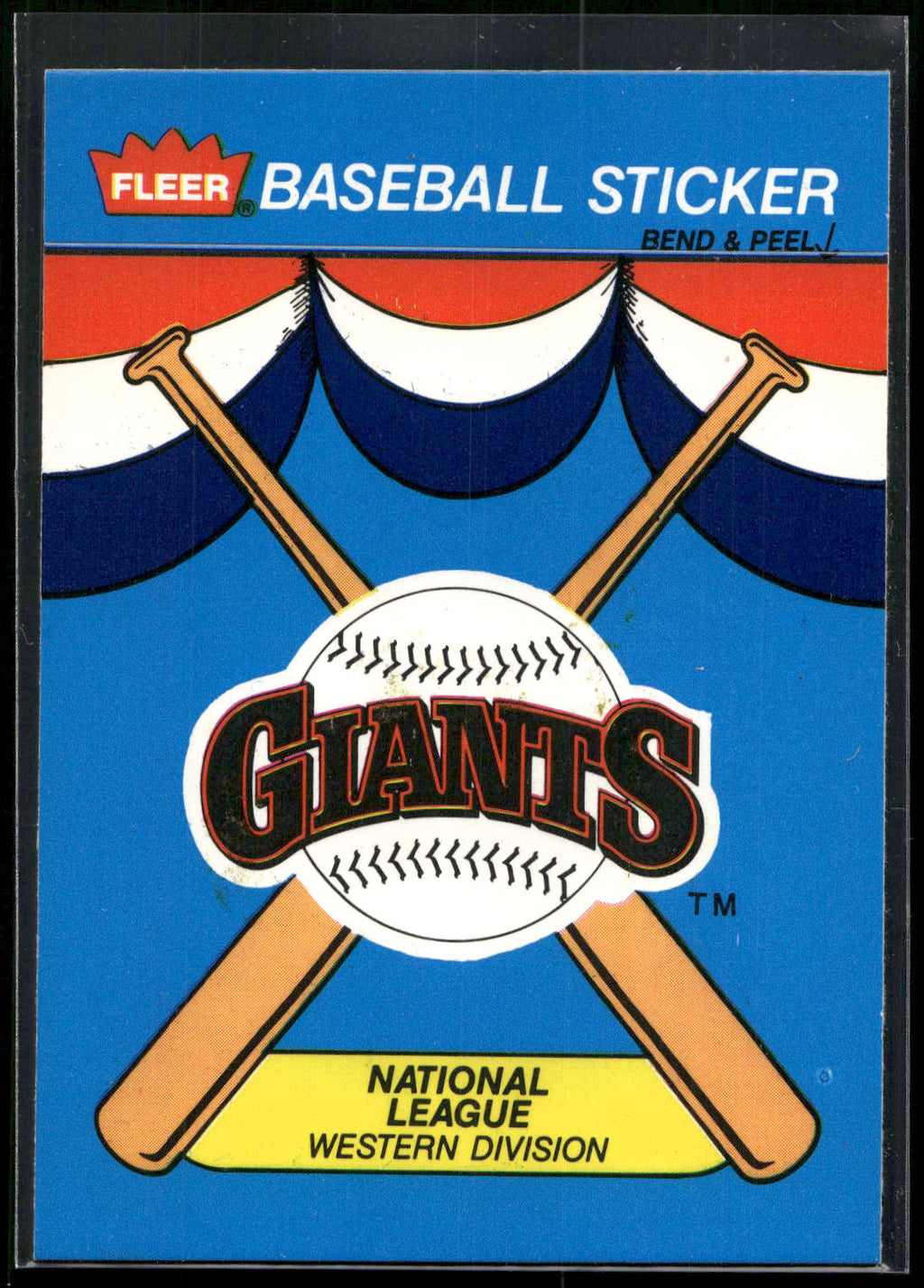 1989 Fleer #NNO San Francisco Giants Team Stickers