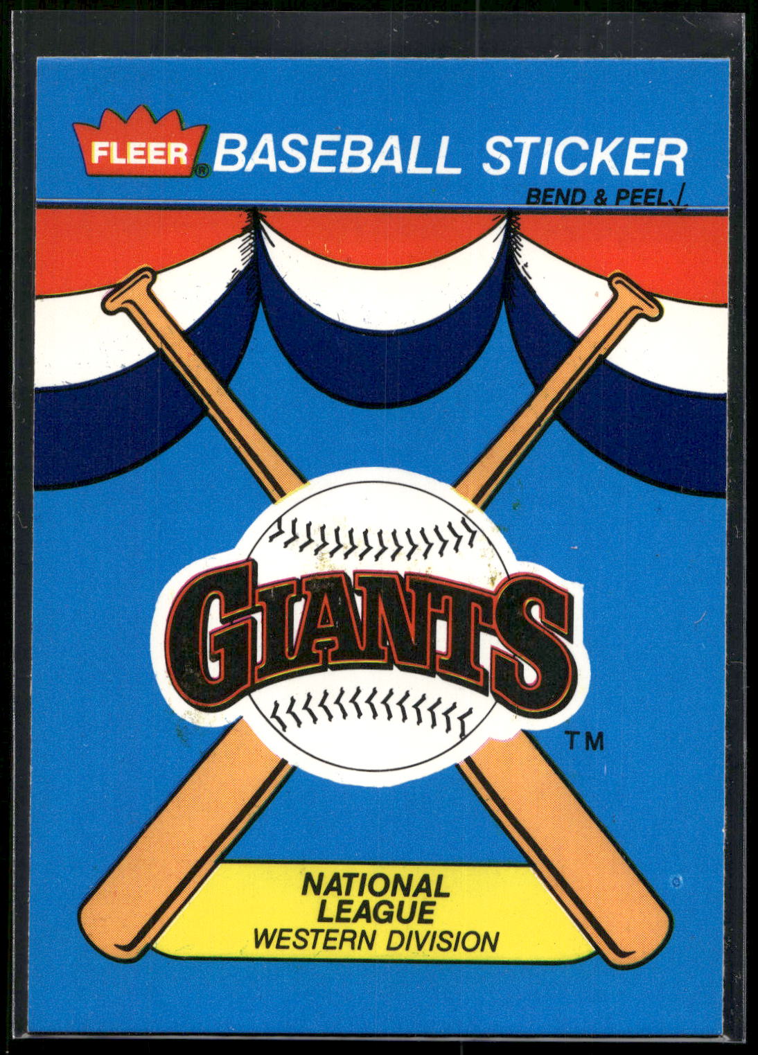 1989 Fleer #NNO San Francisco Giants Team Stickers