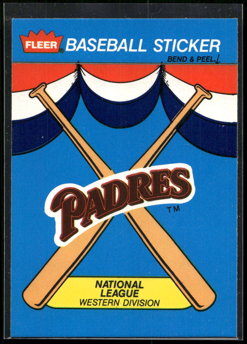 1989 Fleer #NNO San Diego Padres Team Stickers