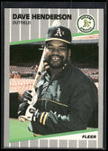 1989 Fleer #10 Dave Henderson