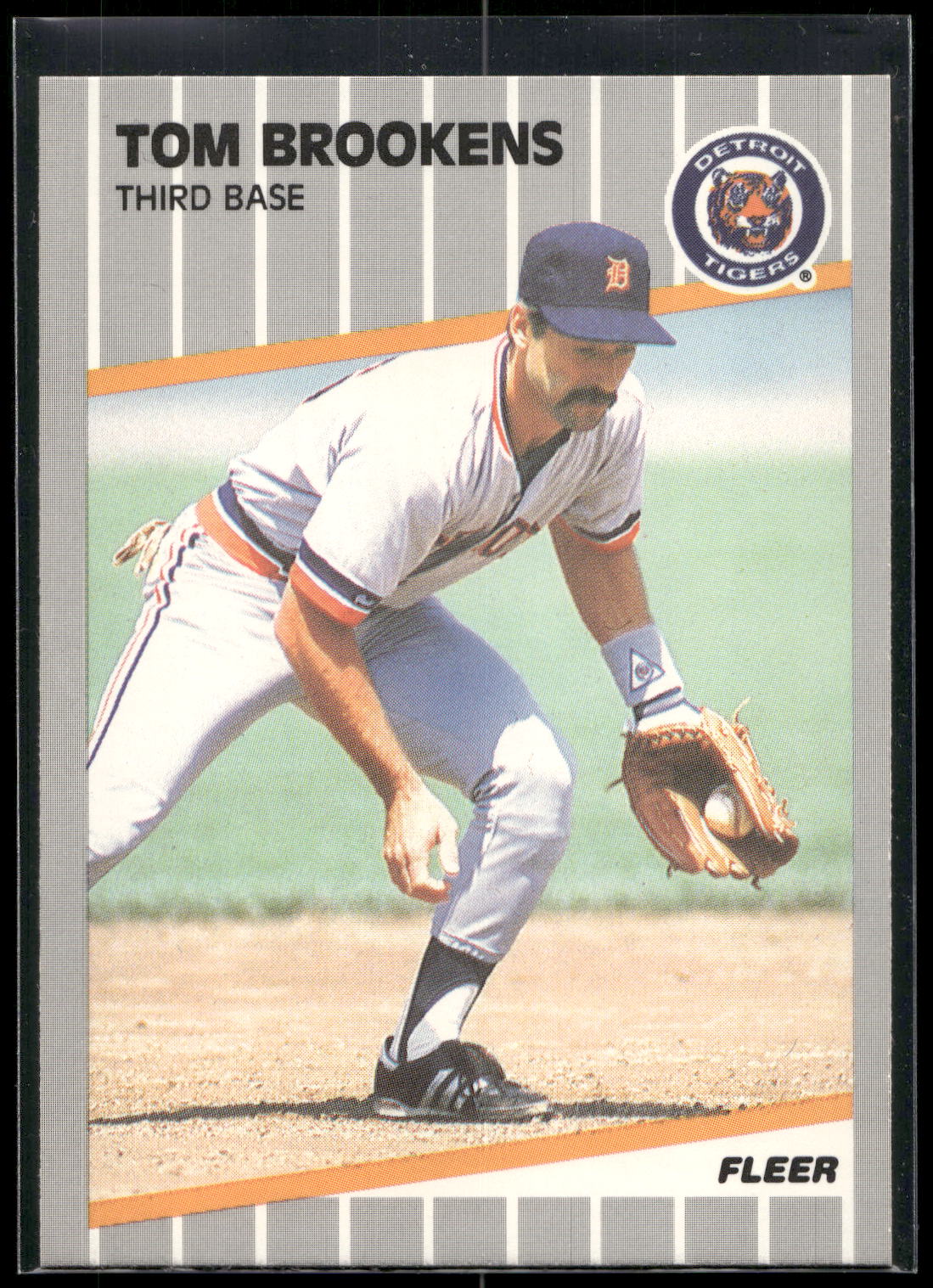 1989 Fleer #130b Tom Brookens