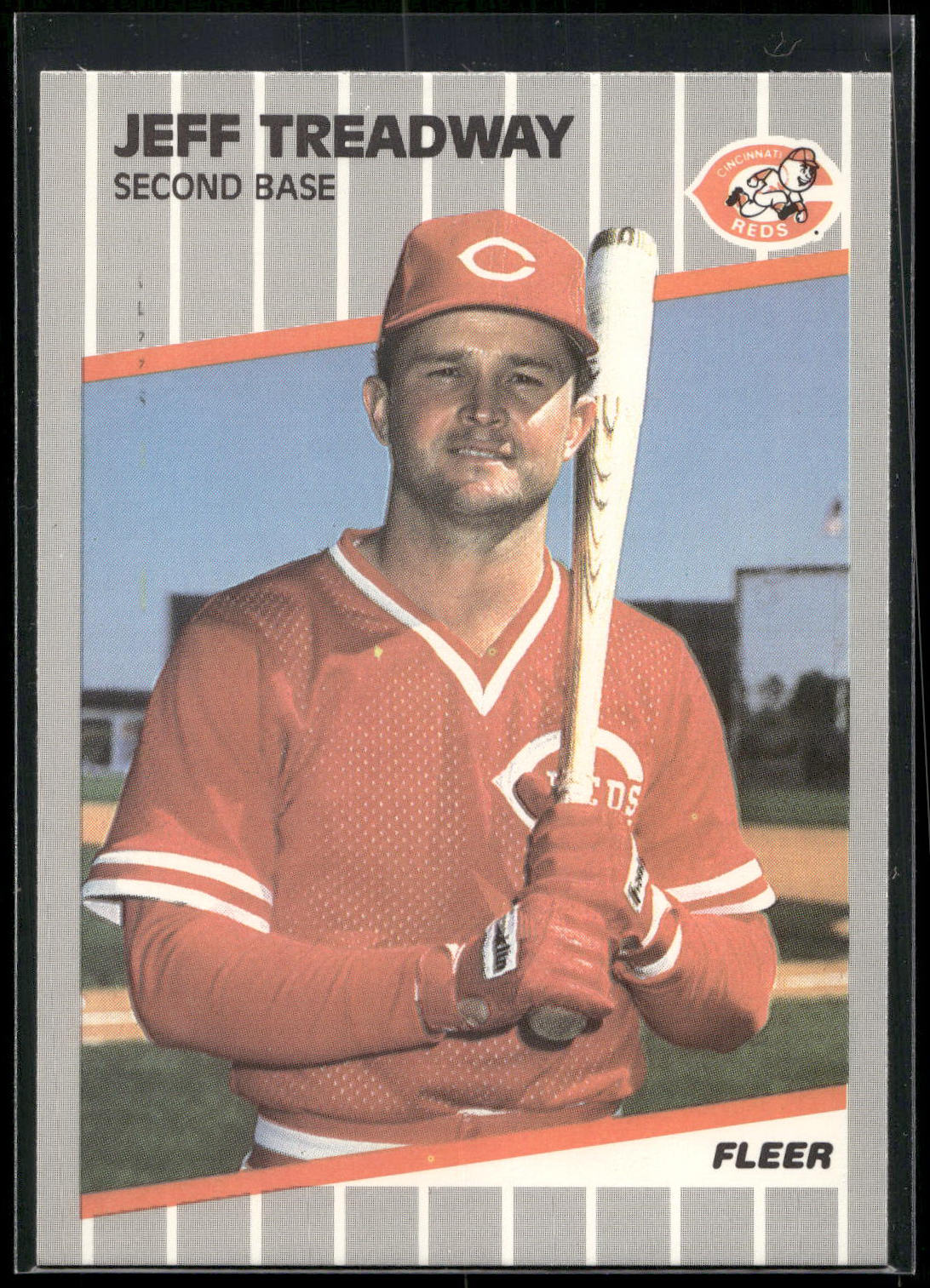 1989 Fleer #173a Jeff Treadway