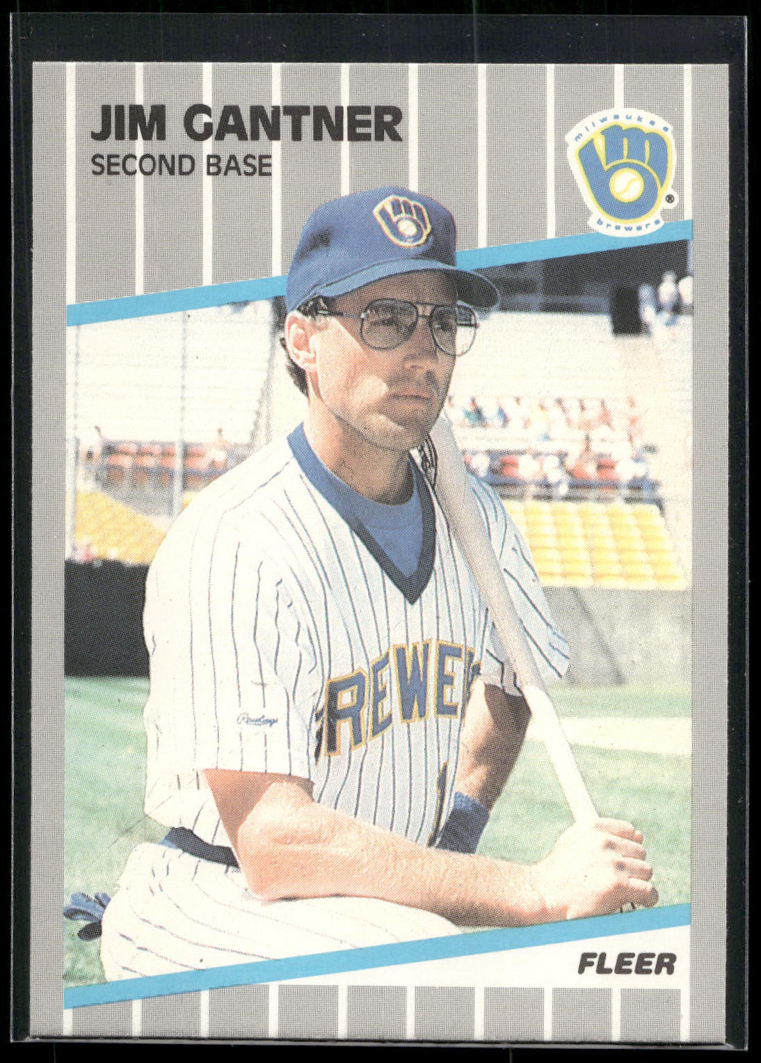 1989 Fleer #186 Jim Gantner
