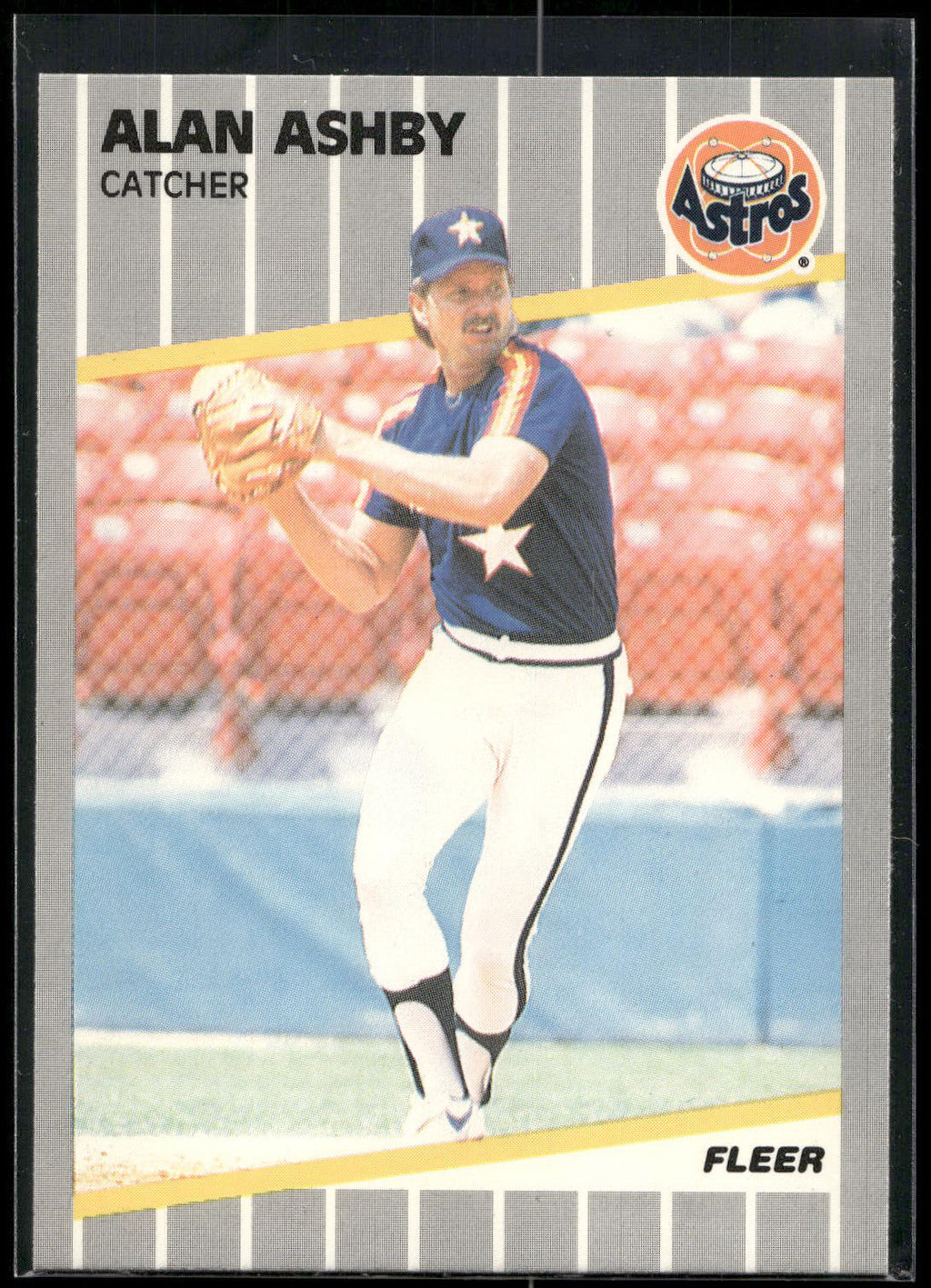1989 Fleer #350b Alan Ashby