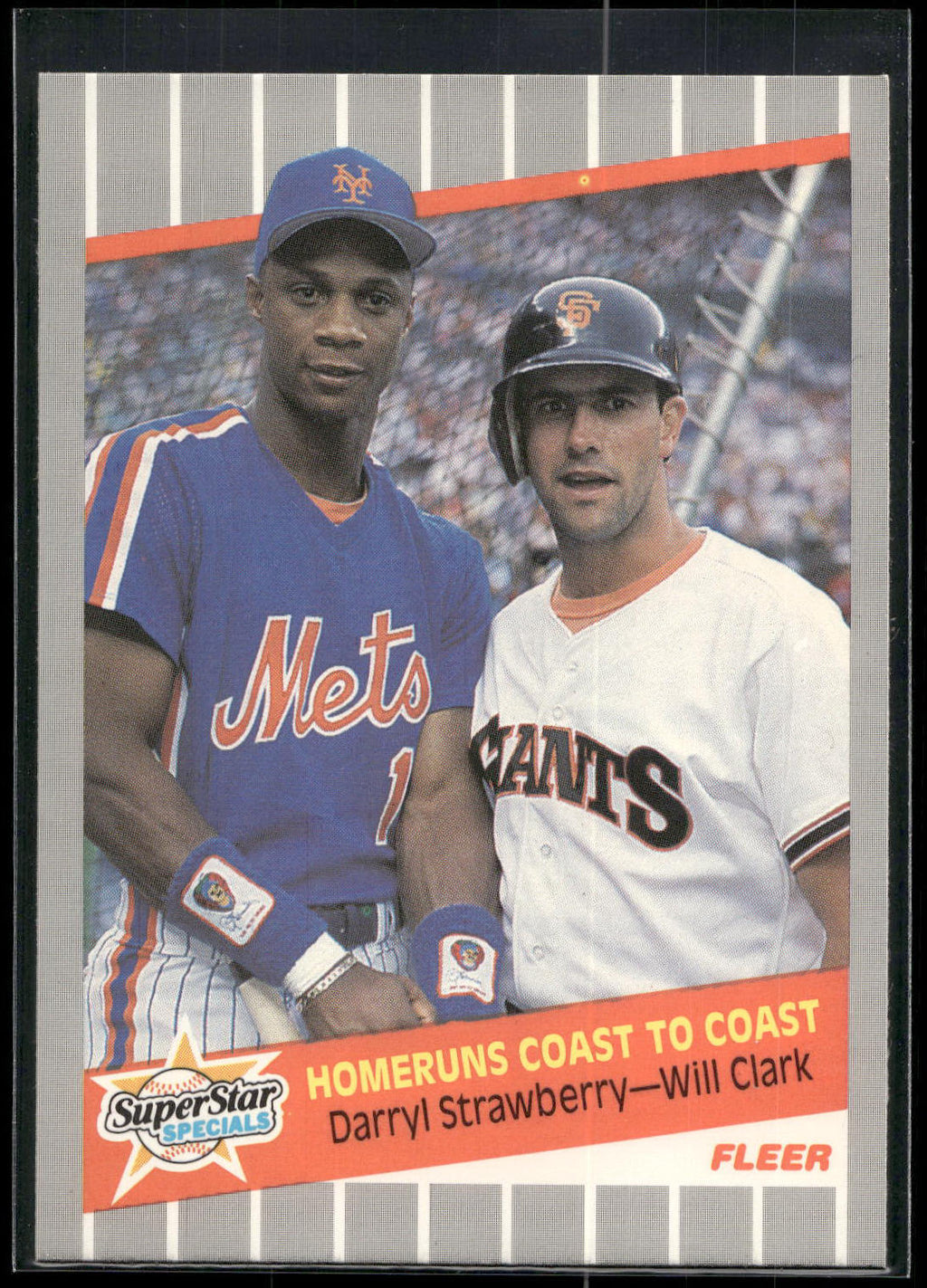 1989 Fleer #632 Homeruns Coast to Coast (Darryl Strawberry / Will Clark)