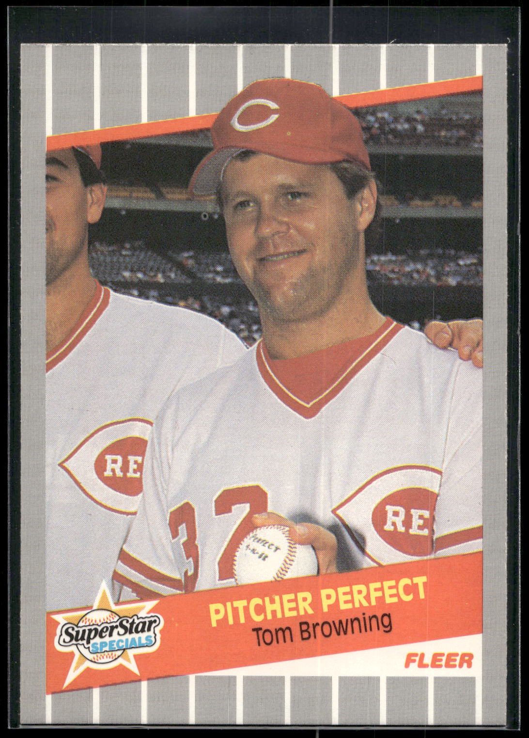 1989 Fleer #629 Pitcher Perfect (Tom Browning)