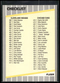 1989 Fleer #658a Checklist: Indians / Cubs / Cardinals / Angels