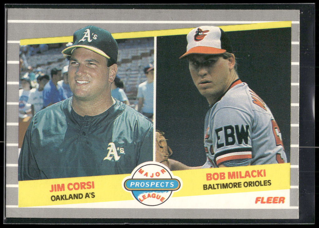1989 Fleer #649 Jim Corsi / Bob Milacki