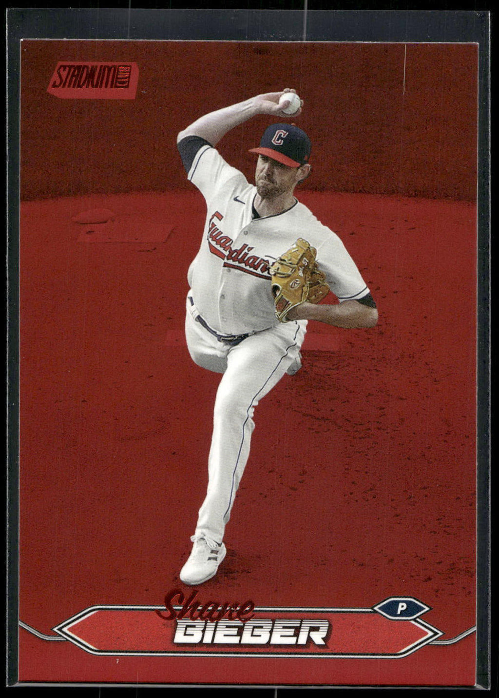 2024 Stadium Club #66 Shane Bieber Red Foil