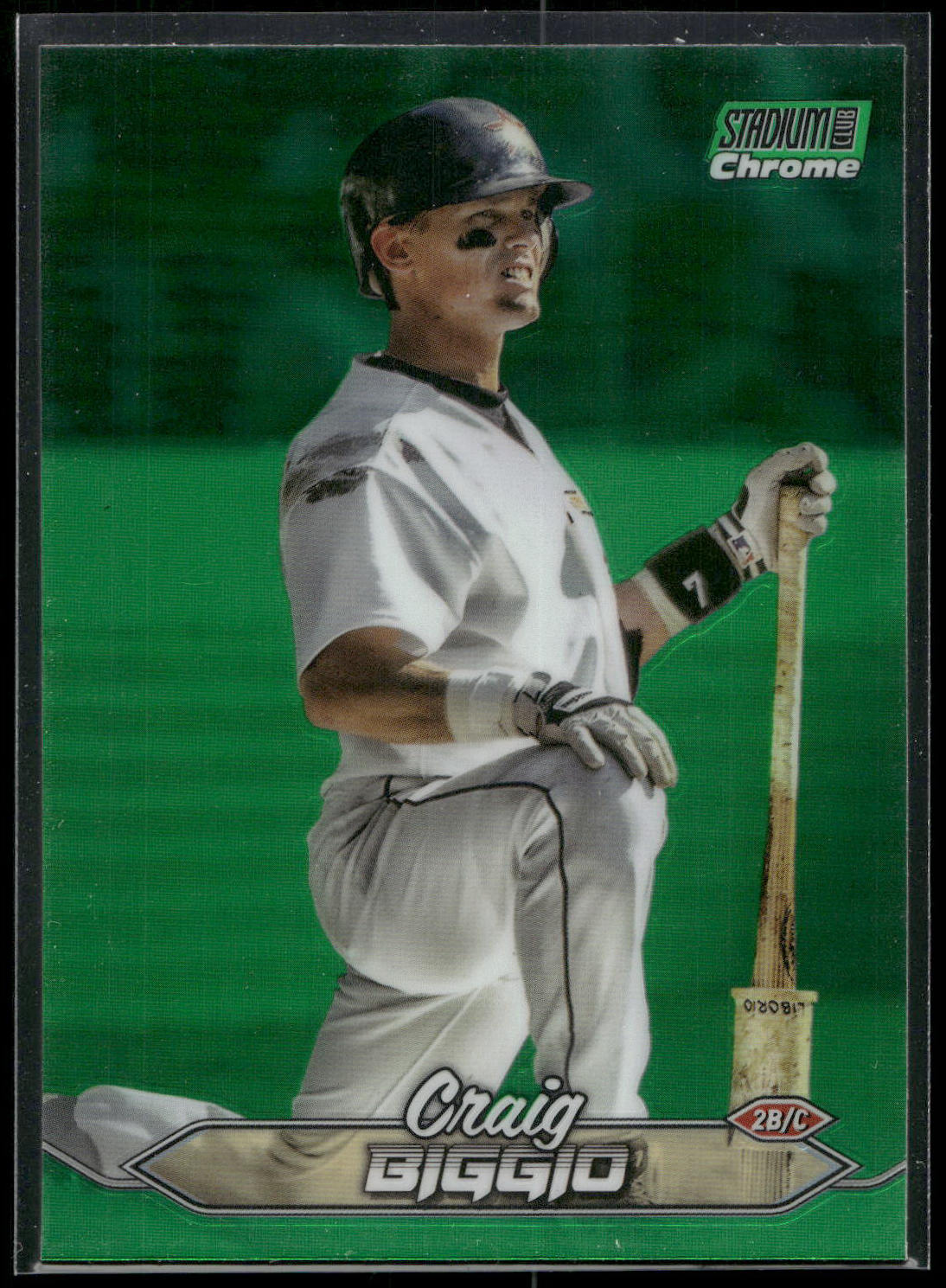 2024 Stadium Club #135 Craig Biggio Chrome Green Refractors