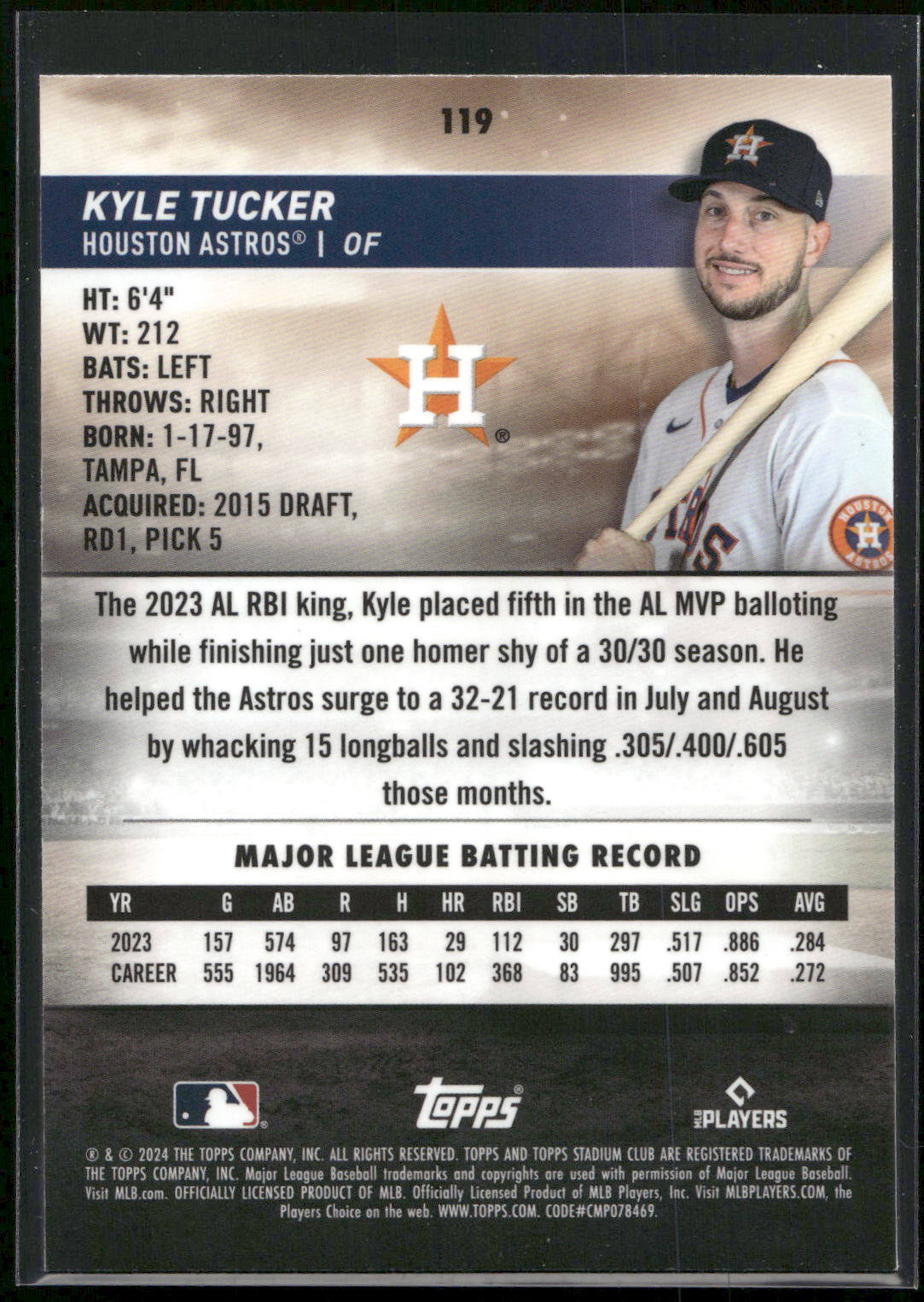 2024 Stadium Club #119 Kyle Tucker Chrome