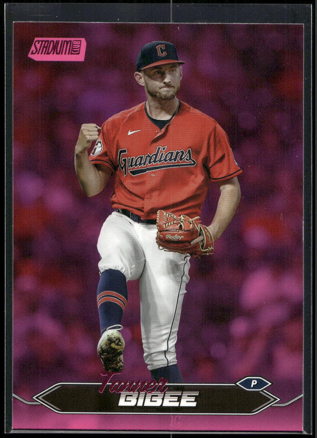 2024 Stadium Club #89 Tanner Bibee Pink Foil