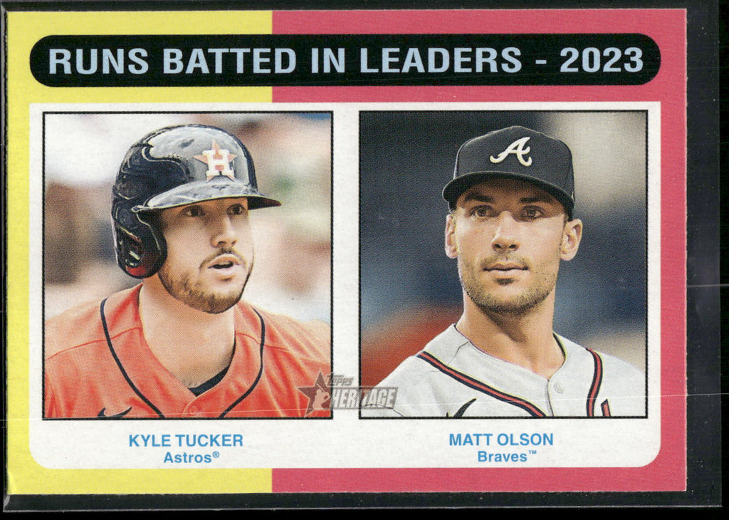 2024 Topps Heritage #308 Runs Batted In Leaders - (Kyle Tucker / Matt Olson)