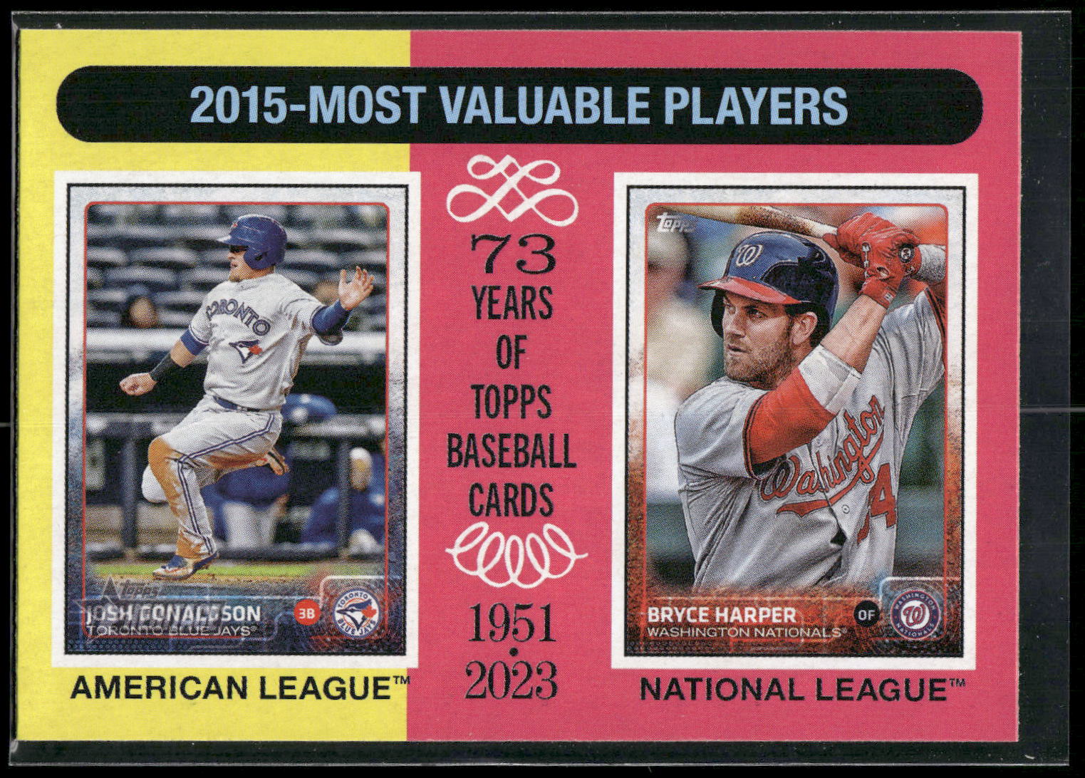2024 Topps Heritage #208 2015 MVPs (Josh Donaldson / Bryce Harper)